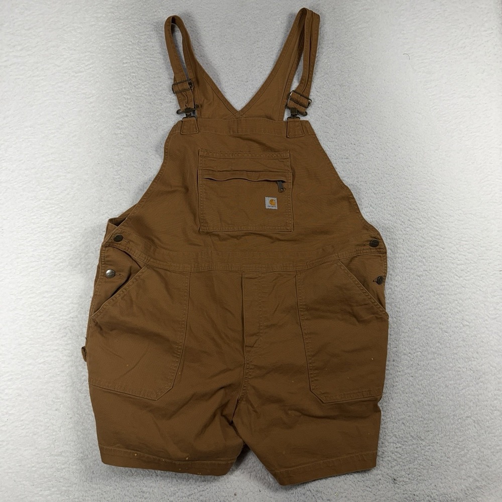 Carhartt Rugged Flex Relaxed Fit Canvas Shortalls Women's XXL Overalls BS5268-W